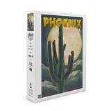 Phoenix Arizona Cactus and Full Moon (1000 Piece Puzzle Size 19x27 Challenging Jigsaw Puzzle for Adults and Family Made in USA)