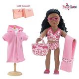 Emily Rose 18 inch Doll 7 Piece 18-inch Doll Bathing Suit Summer Swimming Beach Pool Set | GIFT BOXED!