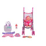 Dream Collection Baby Doll Care Gift Set with Stroller - Lifelike Baby Doll and Accessories for Realistic Pretend Play Posable Soft Toy - 12â€�