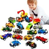 Funcorn Toys Pull Back Car 20 Pcs Assorted Mini Truck Toy And Race Car Toy Kit Set Funcorn Toys Play Construction Vehicle Playset Educational Preschool For Kids Children Party Favors Birthday Game