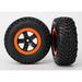 Traxxas Tires & Wheels Assbled Glued (Sct Blk/Orange Beadlock Wheels Foam Inserts (2) (4Wd F/R 2Wd Rear) 5863