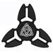 Fidget Spinner Tri-Spinner Black Aluminum Metal Triquetra Symbol Celtic Knot