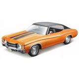 1 by 18 Scale 1971 Chevrolet Chevelle SS454 Sport Coupe Orange