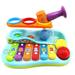 Rainbow colorful Xylophone Piano Pounding Bench For Kids With Balls And Hammer