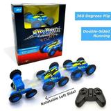 MukikiM Hyper Runner Stunt - Blue â€“ Remote Control Race Car Rocks Super High-Speed Stunts & Moves! 360Â° Spins & Double-Sided Runs with Fun Light! Quick USB Charge. Not Your Normal RC Car!