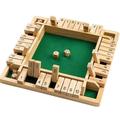 10 Numbers Traditional Wooden Pub Bar Board Family Game Dice Kids and Adults for Shut The Box 8.66 X 8.66 X 1.30 inch