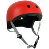 Krown Red Shell with Grey Strap Skateboard Helmet Adult One Size