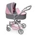 Badger Basket Daydream Multi-Function Single Doll Pram & Stroller - Gray/Pink -