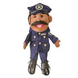 Sunny Toys GL1308B 14 In. Ethnic Dad Policeman- Glove Puppet