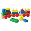 Melissa & Doug Stacking Train - Classic Wooden Toddler Toy (18 pcs)