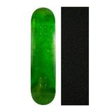 Cal 7 Blank Skateboard Deck with Mob Glitter Grip Tape Maple Deck for Skating 7.75 In. Green