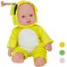 Spencer 12 30CM Mini Reborn Newborn Baby Lifelike Doll Handmade Realike Full Body Silicone Vinyl Lovely Dolly Toy Xmas Gift Yellow