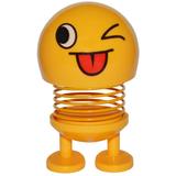 Winking Face with Tongue Bobblehead Figure Car Decoration - Cute Interior Decor Toy Party Favor Dashboard Ornament