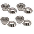 Universal Chrome Flange/Tapered Locking Lug Nut Set 10mm x 1.25mm Thread Pitch (4 Pack) for Suzuki LTA 500 Quad Master 4x4 2000-2001