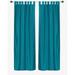 Lined-Turquoise Tab Top Velvet Curtain / Drape / Panel - 43W x 96L - Piece