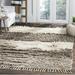 SAFAVIEH Kenya Jona Braided Abstract Fringe Area Rug Ivory/Grey 4 x 6