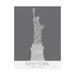 Trademark Fine Art New York Statue of Liberty Monochrome Canvas Art by Fab Funky