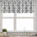 Ambesonne Black and White Window Valance Portuguese Tile 54 X 12 Black White