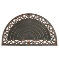 RugSmith Moulded Sunrise Trellis Half-round Rubber Outdoor Doormat 18 x 30