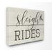 The Stupell Home Decor Collection Sleigh Rides Vintage Christman Sign Stretched Canvas Wall Art