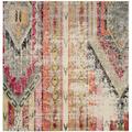 SAFAVIEH Monaco Risto Abstract Area Rug Light Grey/Multi 5 x 5 Square