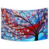 ZKGK Tree Art Tapestry Wall Hanging Wall Decor Art for Living Room Bedroom Dorm Cotton Linen Decoration 90x60 Inches