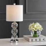 February 21 Glass/Metal LED Table Lamp Clear/Chrome