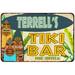 Terrell s TIKI BAR Island Gift Sign Metal Wall Decor 16 x 24 Matte Finish Metal 116240058459