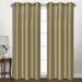 Vintage 74 X 63 (2@37 X 63 ) Window Curtain Panel Pair Taupe