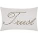 Kathy Ireland Pillow Beaded Trust White 12 x 18 Throw Pillow