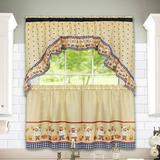 Happy Chef Kitchen Curtain Tier & Swag Set - 24 in. Long