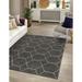 Unique Loom Geometric Trellis Frieze Rug Dark Gray/Ivory 4 1 x 6 1 Rectangle Trellis Traditional Perfect For Living Room Bed Room Dining Room Office