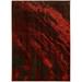 Sphinx Sedona Area Rug 6367B Red Waves Distressed 6 7 x 9 6 Rectangle