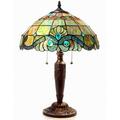 Serena d italia Tiffany 2 light Pearl Vintage 25 in. Table Lamp