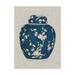 Trademark Fine Art Blue & White Ginger Jar on Linen I Canvas Art by Vision Studio