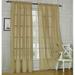 Elegant Comfort 2 Piece Solid SHEER PANEL with ROD POCKET - Window Curtain 60-inch width X 84-inch Length - Tan