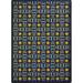 Joy Carpets 1663C-04 Any Day Matinee Marquee Star Rectangle Theater Area Rugs 04 Blue - 5 ft. 4 in. x 7 ft. 8 in.