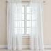 Brylanehome Pleated Voile Rod-Pocket Panel - 56I W 95I L White Window Curtain