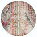 SAFAVIEH Monaco Risto Abstract Area Rug Light Grey/Multi 5 x 5 Round