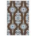 Momeni Lil Mo Classic Baby Damask Cotton Hand Hooked Baby Blue Area Rug 3 X 5