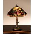 Meyda Tiffany 27158 Stained Glass / Tiffany Accent Table Lamp From The Mosaic Dragonfly