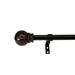 Vogue Adjustable Steel Rod Set with Ball Finial 5/8 Diameter Espresso by Versailles