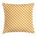 Orange and White Throw Pillow Cushion Cover Old Fashioned Picnic Pattern Gingham Checkered Retro and Geometric Decorative Square Accent Pillow Case 24 X 24 Inches Orange and White by Ambesonne