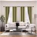 (#72) 1 Panel Green Solid Thermal Foam Lined Blackout Heavy Thick Window Curtain Drapes Bronze Grommets 63 Length