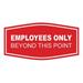 Fancy Employees Only Beyond This Point Sign (Red) - Medium