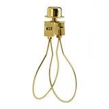 Creative Hobbies Lamp Shade Light Bulb Clip Adapter Clip on with Shade Attaching Finial Top Gold Color
