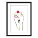 wall26 - Framed Wall Art - Red Pink White Roses - Giclee Printed Art in Black Picture Frames White Matting - 23x31 inches