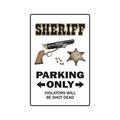 SHERIFF Aluminum Sign parking Aluminum Signs cop police deputy retirement | Indoor/Outdoor | 14 Tall