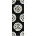 SAFAVIEH Soho Rozanne Medallion Runner Rug Black/Ivory 2 6 x 8