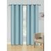 (#72) 1 Panel Light Blue Solid Thermal Foam Lined Blackout Heavy Thick Window Curtain Drapes Bronze Grommets 63 Length